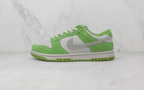 耐克Nike SB Dunk Low莆田天花板低帮SB DUNK豹纹勾白绿配色板鞋原盒原标 货号：DR0156-300