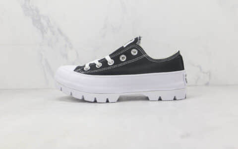 匡威Converse Chuck Taylor All Star Lugged move莆田纯原复刻版本低帮厚底黑白色锯齿增高帆布鞋原盒原标