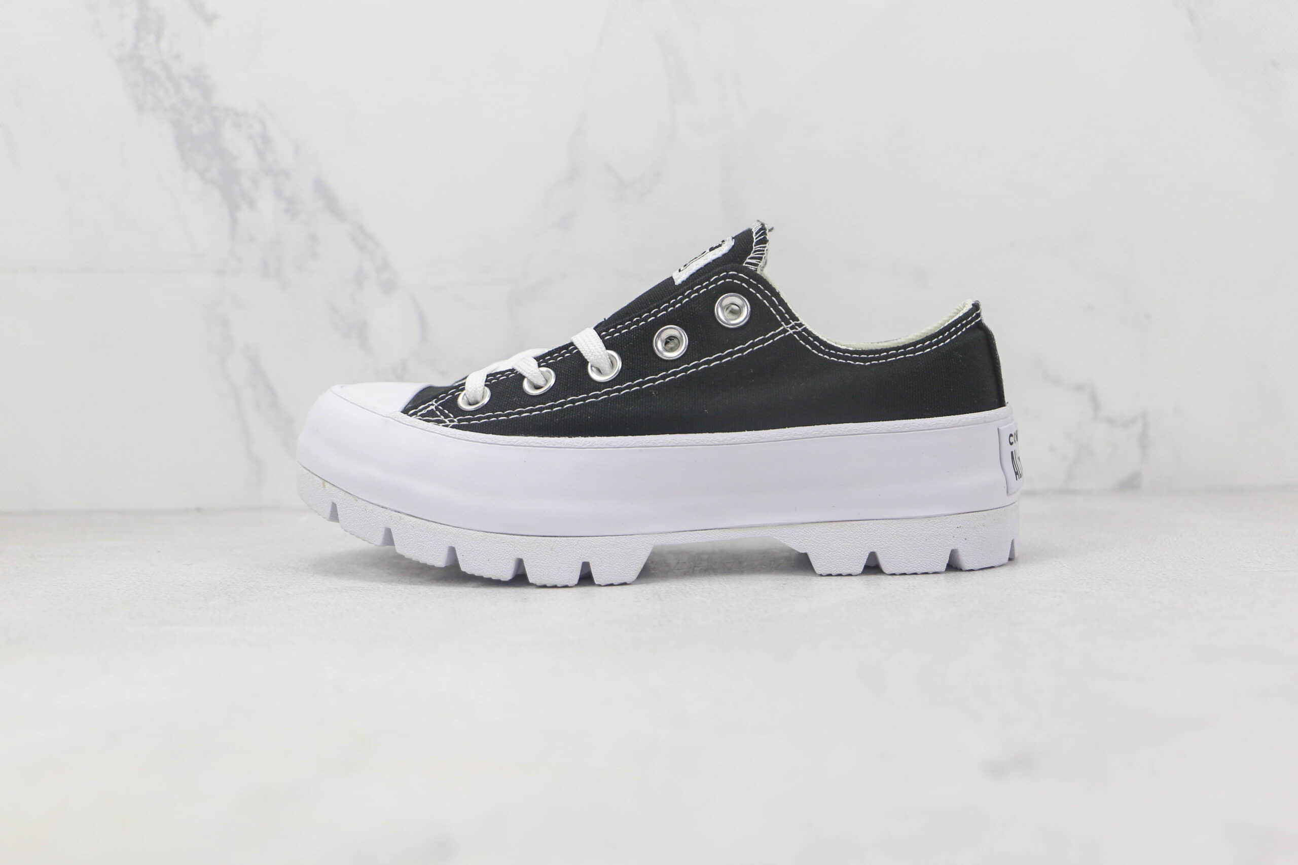 匡威Converse Chuck Taylor All Star Lugged move莆田纯原复刻版本低帮厚底黑白色锯齿增高帆布鞋原盒原标