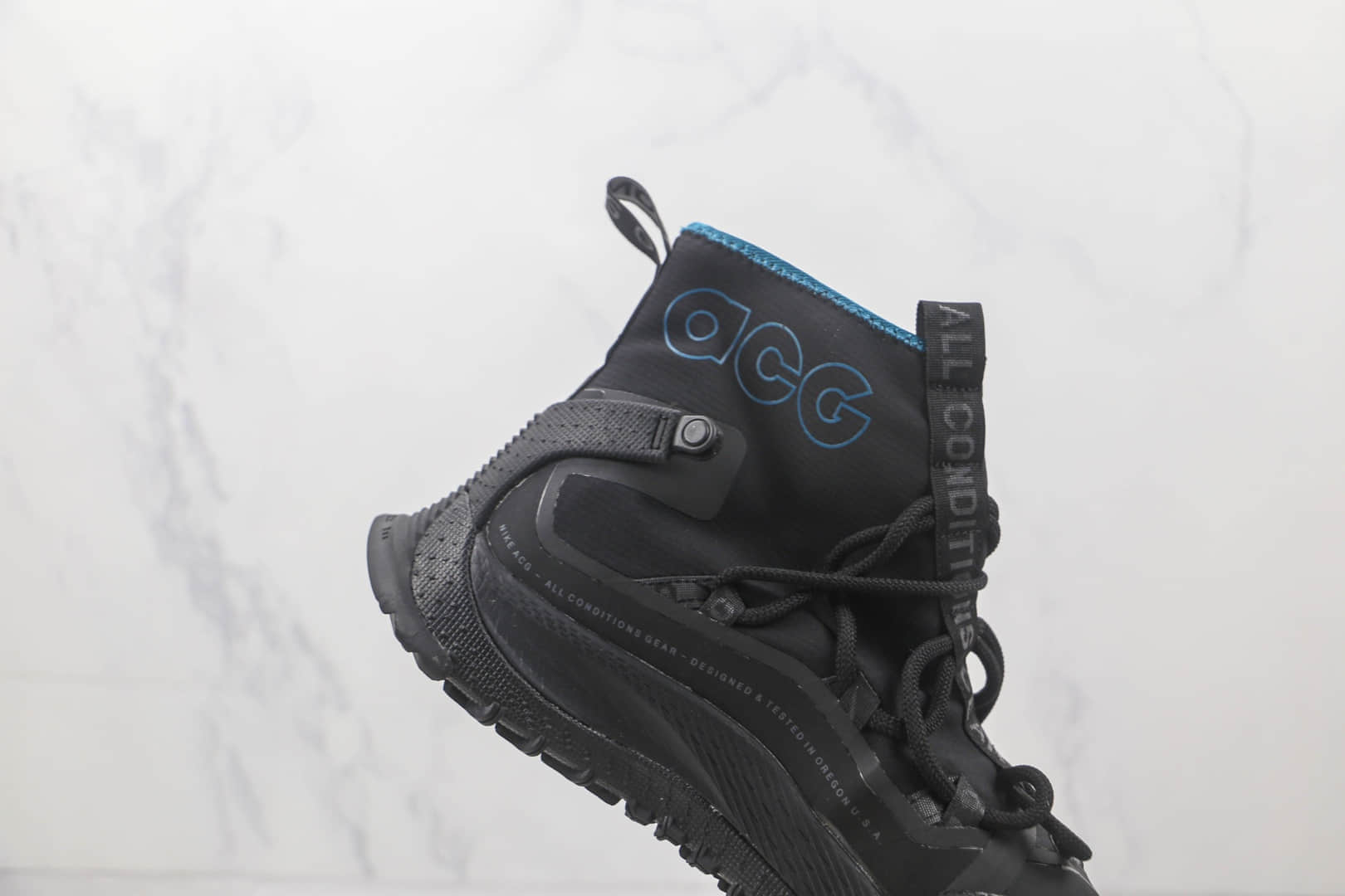 耐克Nike ACG Mountain Fly Gore-tex莆田纯原复刻版本高帮ACG黑蓝色登山鞋原楦头纸板打造 货号：BV6348-001