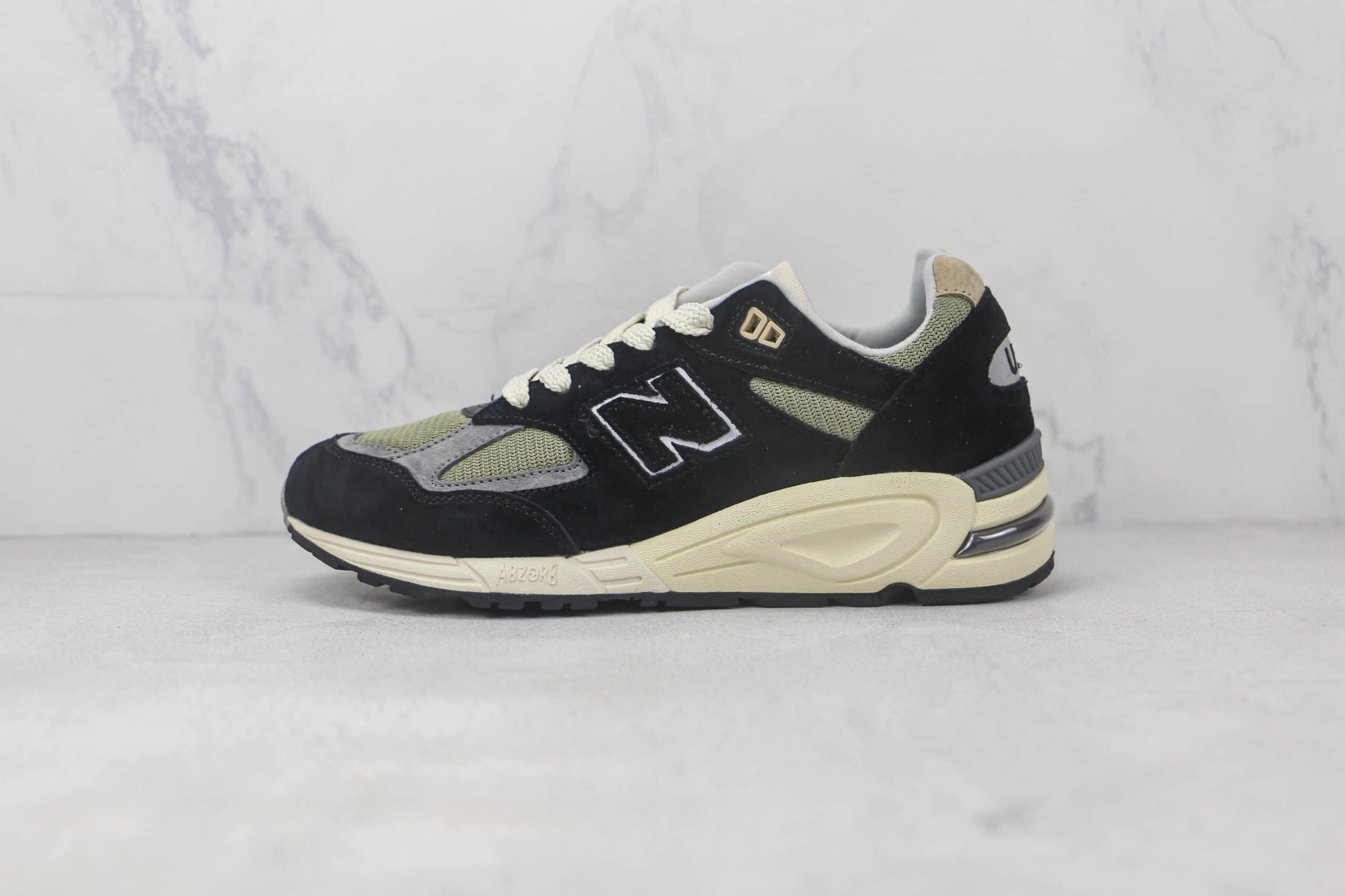 新百伦New Balance 990莆田纯原复刻版本NB990黑灰色复古跑鞋原标原盒 货号：M990TE2