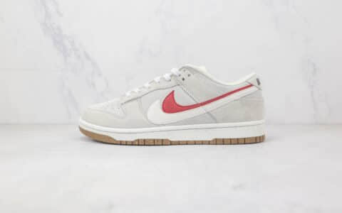 耐克Nike Dunk Low SE 85莆田天花板低帮SB DUNK灰红双勾板鞋原楦头纸板打造 货号：DO9457-100