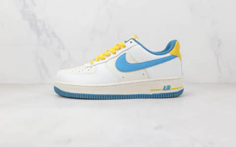 耐克Nike Air Force 1’07莆田纯原复刻版本低帮空军一号AF1白蓝黄板鞋内置气垫 货号：CW3388-203