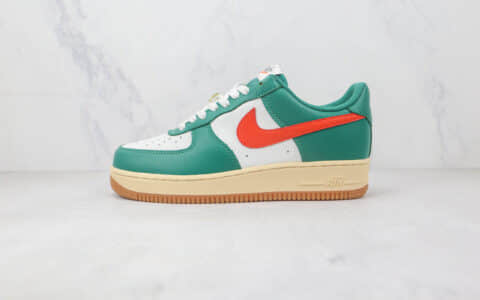 耐克Nike Air Force 1’07莆田纯原复刻版本空军一号低帮AF1白绿红钩板鞋原盒原标 货号：CJ9179-201