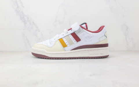 阿迪达斯Adidas originals Forum 84 low纯原版本Forum84白红色魔术贴款复古板鞋 阿迪达斯Forum84运动板鞋 货号：HR1525