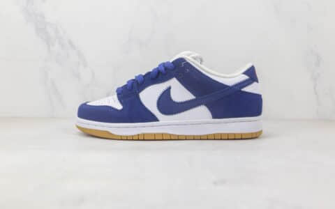 耐克Nike SB Dunk Low Dunk Pro PRM Los Angeles Dodgers纯原版本低帮SB DUNK白蓝色洛杉矶道奇板鞋 耐克DUNK厚鞋舌板鞋 货号：DO9395-400