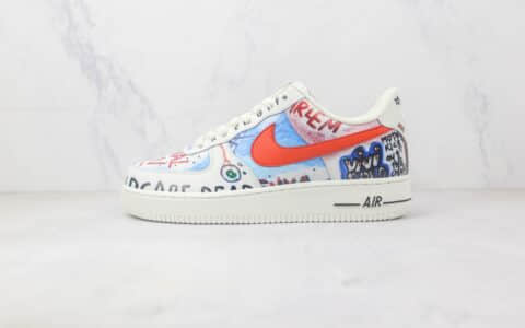 耐克Nike Air Force 1 Low 07纯原版本低帮空军一号热带雨林涂鸦配色板鞋 耐克空军一号定制款 货号：GT6969-198