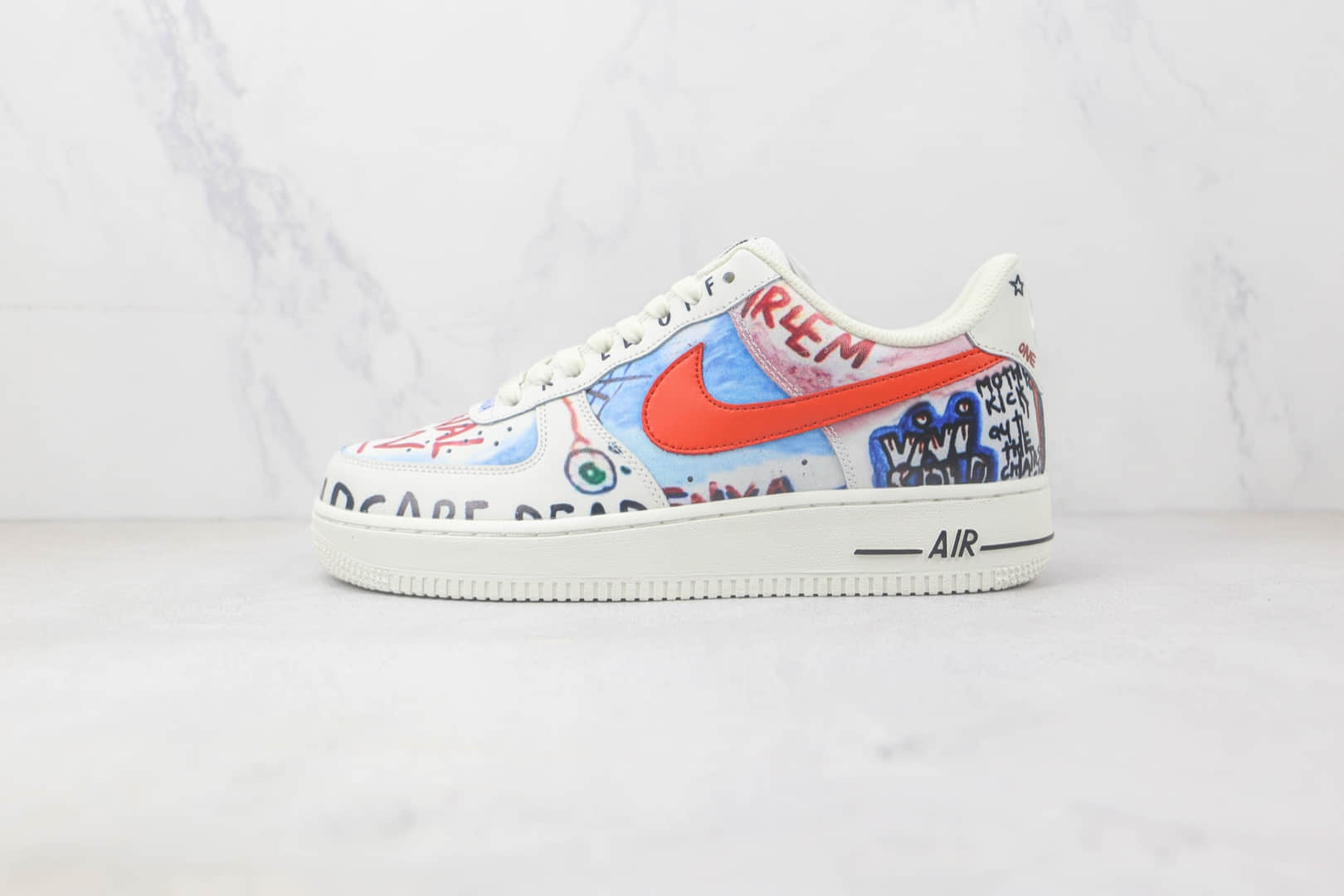 耐克Nike Air Force 1 Low 07纯原版本低帮空军一号热带雨林涂鸦配色板鞋 耐克空军一号定制款 货号：GT6969-198