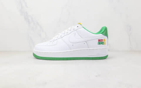 耐克Nike Air Force 1 Low 07纯原版本低帮空军一号白绿色板鞋 耐克空军一号定制款 货号：DX1158-100