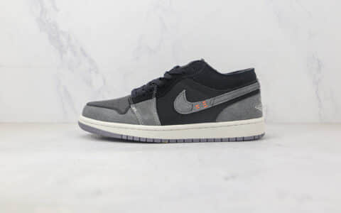 乔丹Air Jordan 1 Low SE Craft White and Phantom纯原版本低帮AJ1黑灰色休闲板鞋 乔丹AJ1工厂货源 货号：DN1635-001