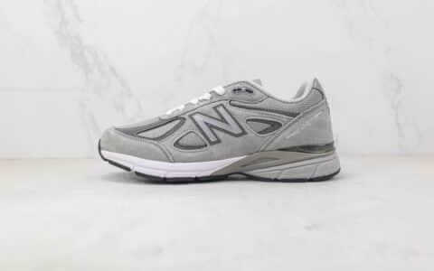 新百伦New Balance 990纯原版本NB990V4灰色复古老爹鞋 新百伦NB990复古慢跑鞋 货号：M990GL4