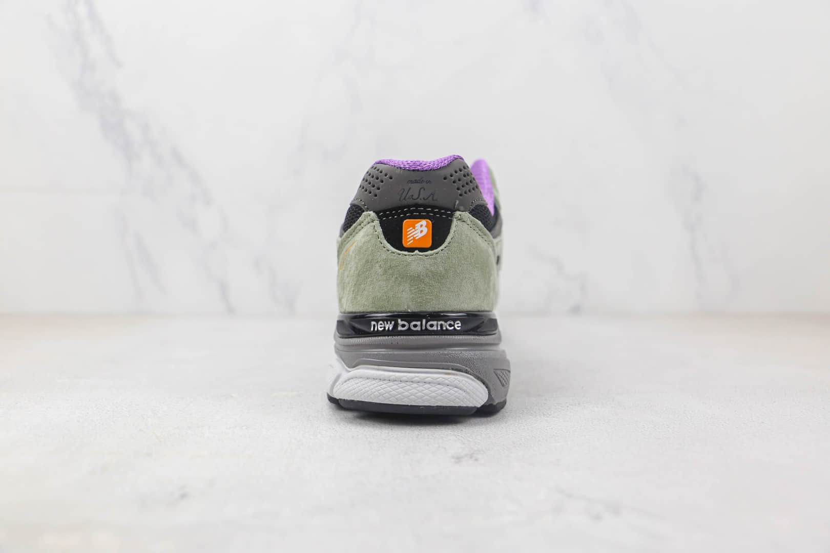 新百伦New Balance 990纯原版本NB990白绿紫色复古老爹鞋 新百伦NB990V3复古慢跑鞋 货号：M990TC3