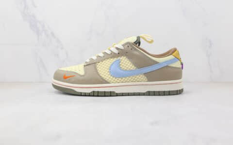 耐克Nike Dunk Low Retro Cartoon纯原版本低帮DUNK棕黄色卡通印花板鞋 耐克DUNK工厂货源 货号：DX6038-741