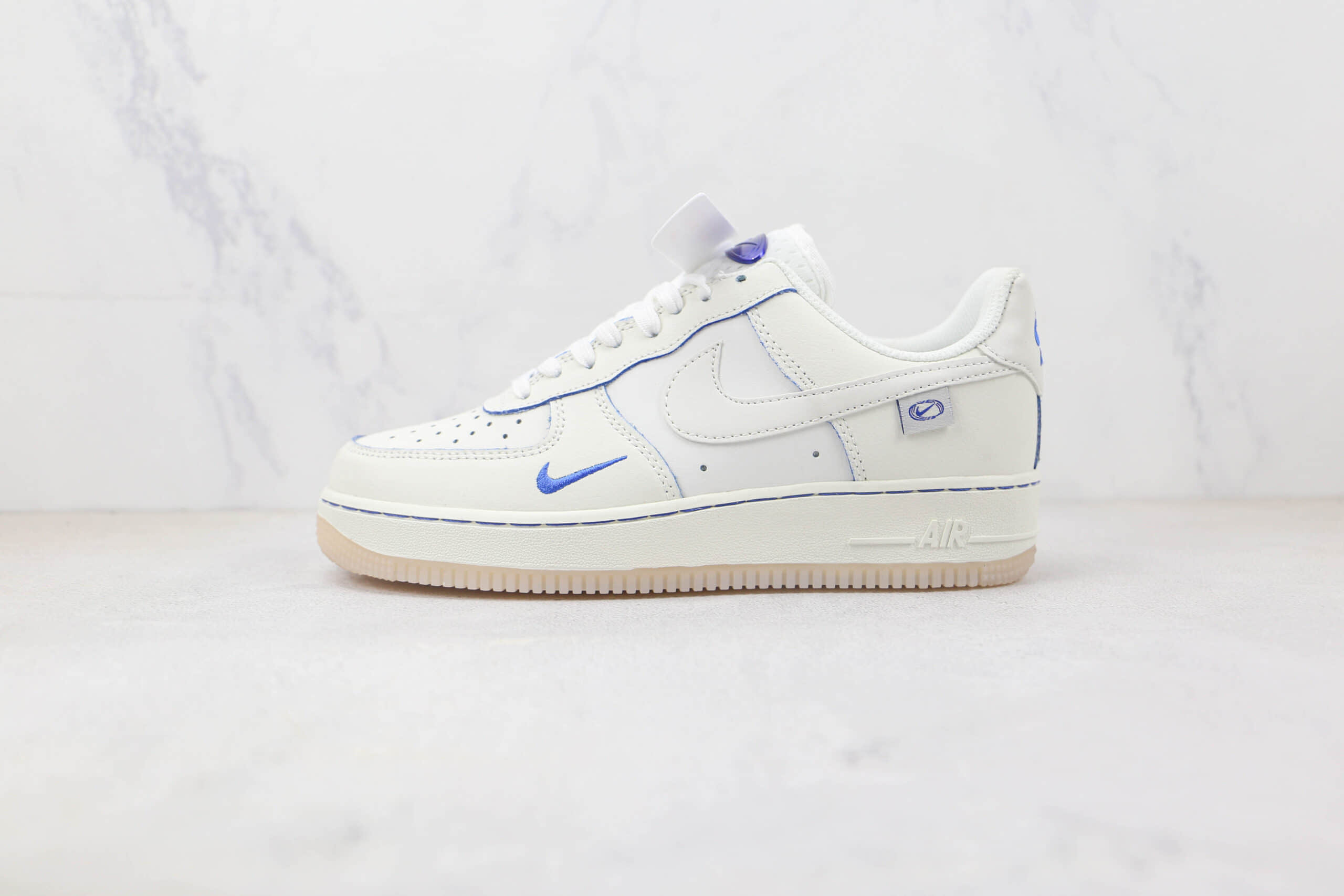 耐克Nike Air Force 1 Low 07纯原版本低帮空军一号白蓝双钩配色板鞋 耐克空军一号定制款 货号：DX1156-001