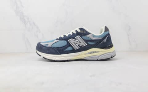 新百伦New Balance 990纯原版本NB990海军蓝复古老爹鞋 新百伦NB990三代复古慢跑鞋 货号：M990TE3