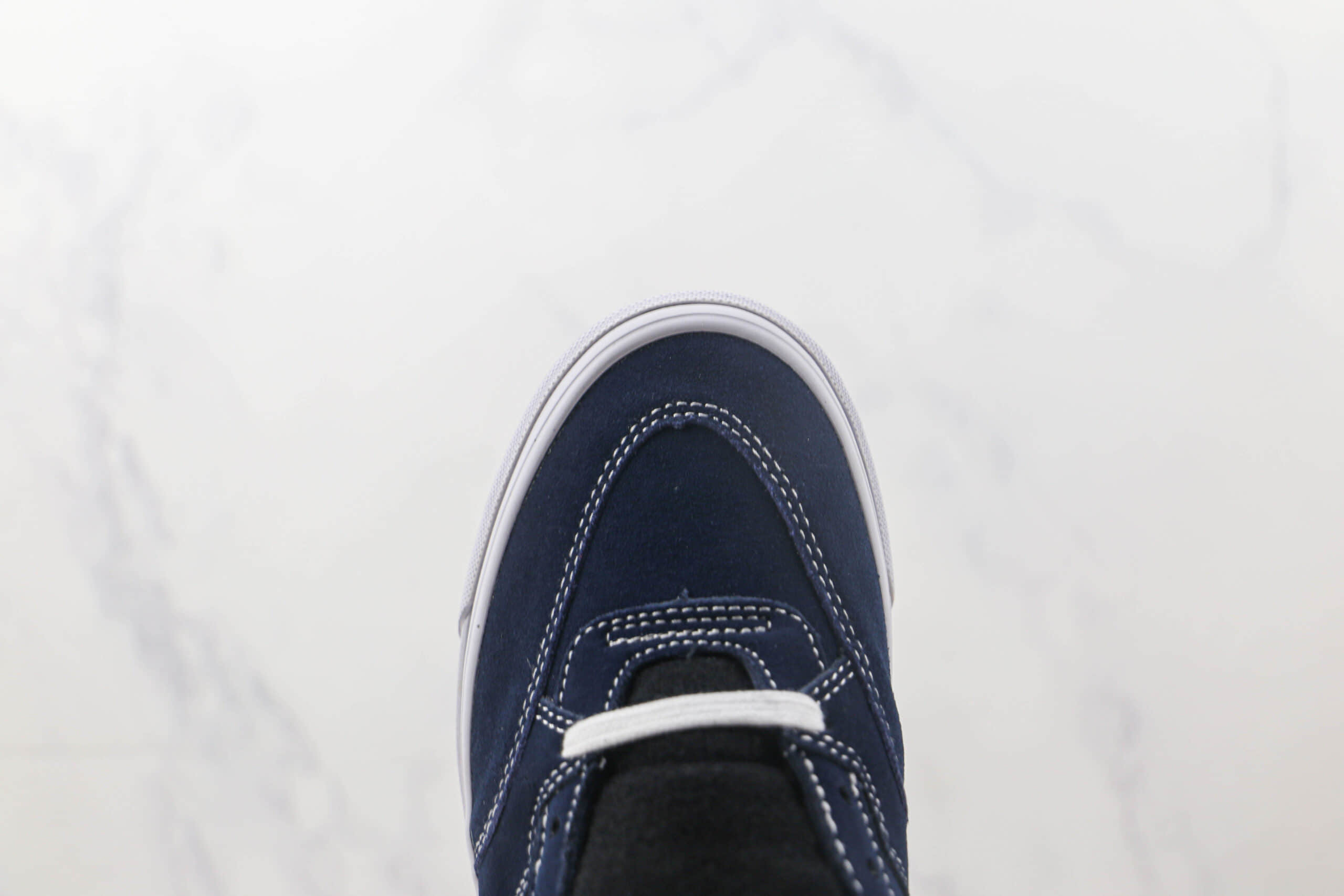万斯Vans Skate HalfCab92纯原版本中帮蓝色猪绒硫化板鞋 万斯HalfCab30周年款