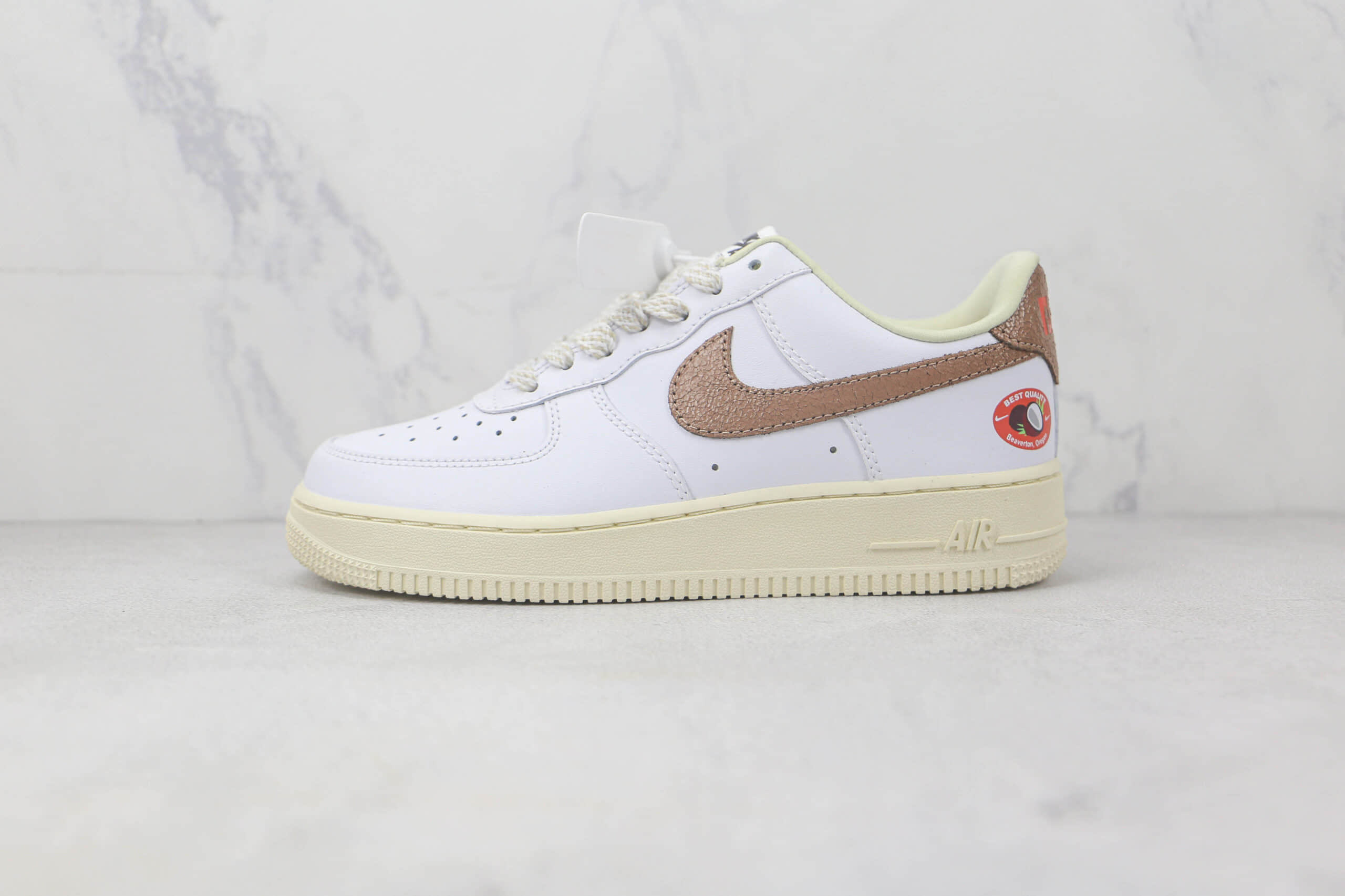 耐克Nike Air Force 1 Low 07莆田纯原复刻版本低帮空军一号AF1白棕椰子板鞋原楦头开发 货号：DJ8943-101