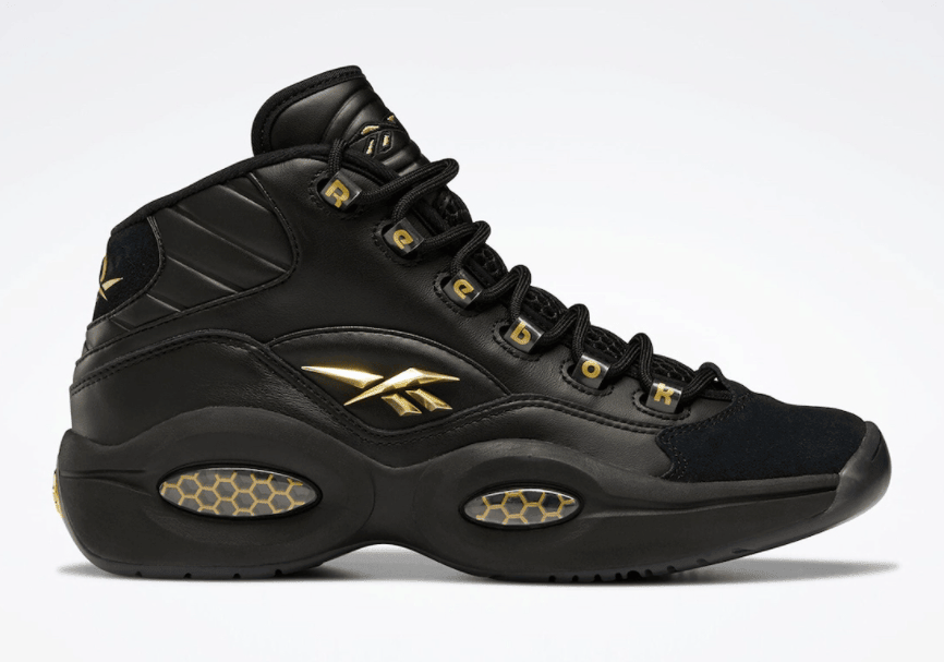 奢华黑金！全新Reebok Question Mid官图曝光！ 货号：H01308