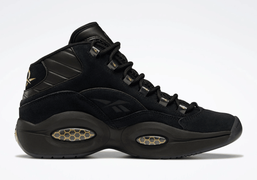 奢华黑金！全新Reebok Question Mid官图曝光！ 货号：H01308