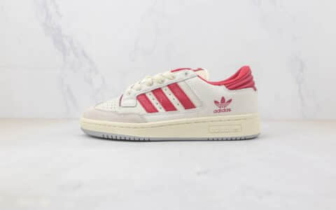 阿迪达斯Adidas Originals Centennial 85 Low纯原版本三叶草白红色复古板鞋 阿迪达斯三叶草校园板鞋 货号：GX2212