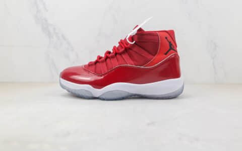 乔丹Air Jordan 11 Retro Win Like 96纯原版本高帮AJ11大红色篮球鞋 莆田AJ工厂货源 货号：378037-623