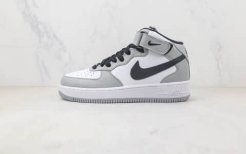 耐克Nike Air Force 1 Mid纯原版本中帮空军一号烟灰色板鞋 耐克空军一号校园板鞋 货号：HG1522-016