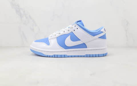 耐克Nike Dunk SB Low纯原版本低帮DUNK北卡白蓝色板鞋 莆田耐克DUNK批发 货号：DJ9955-101