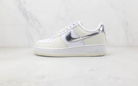 耐克Nike Air Force 1 Low 07纯原版本低帮空军一号银钩奶油配色板鞋 耐克空军一号定制款 货号：DM6020-336