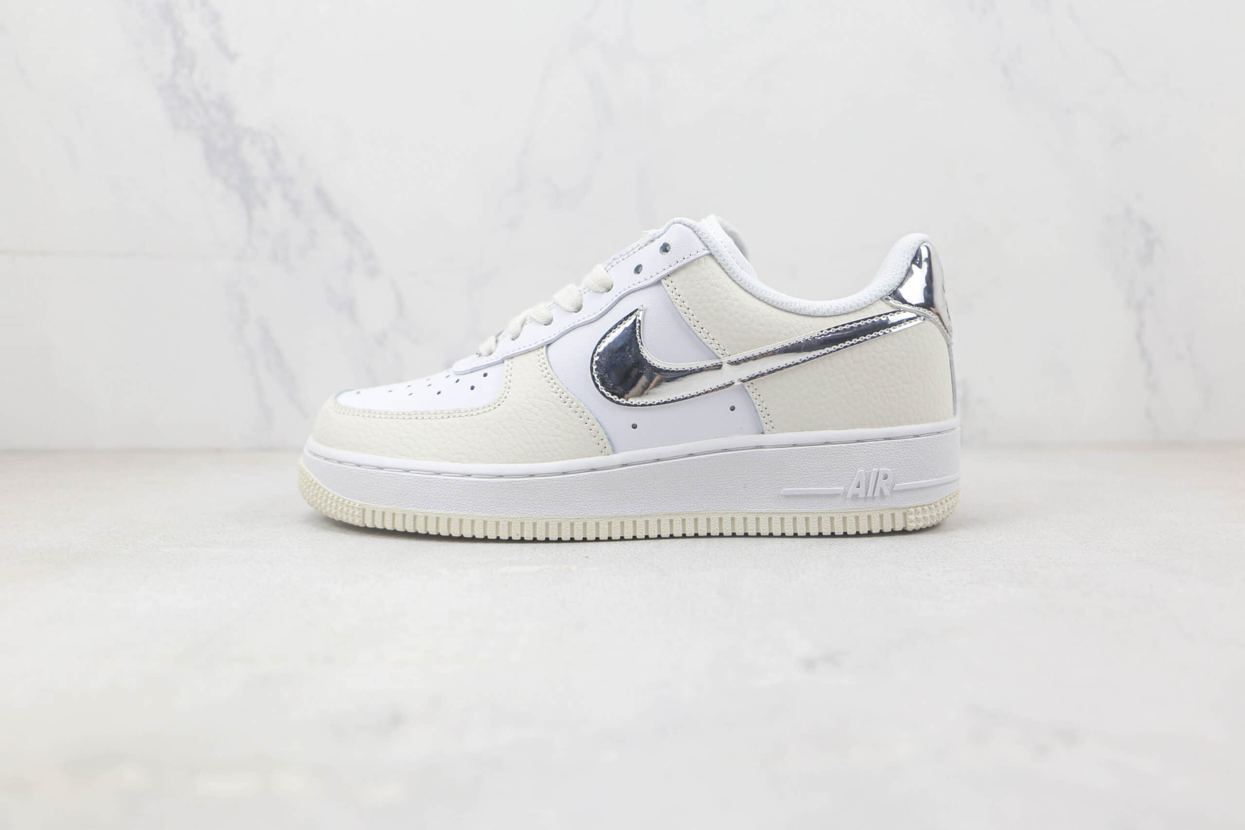 耐克Nike Air Force 1 Low 07纯原版本低帮空军一号银钩奶油配色板鞋 耐克空军一号定制款 货号：DM6020-336