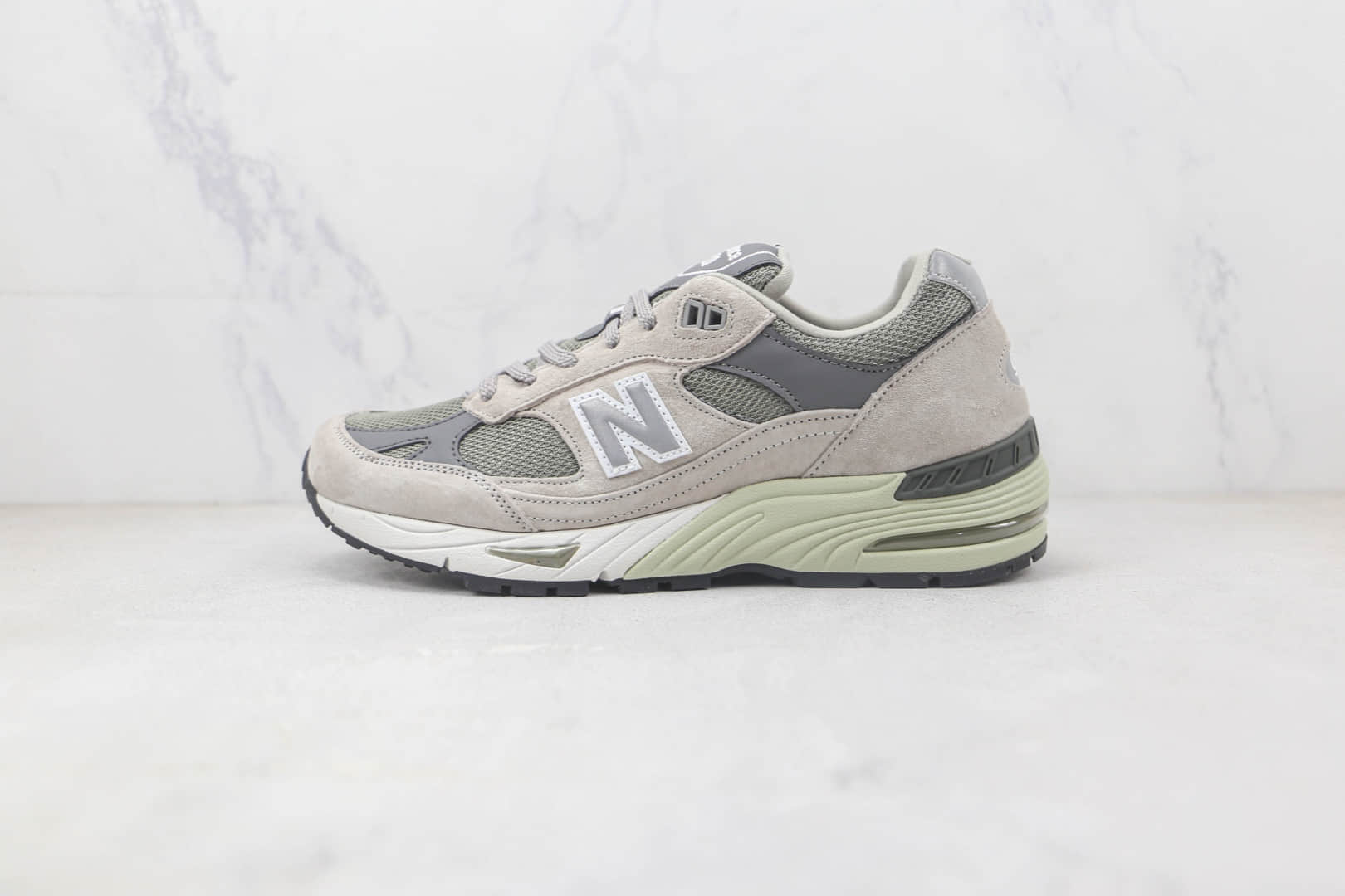 新百伦New Balance Made in USA M991纯原版本美产血统NB991元组灰银白色复古老爹鞋 新百伦NB慢跑鞋 货号：M991GL