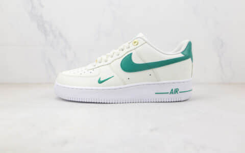 耐克Nike Air Force 1 Low 07纯原版本低帮空军一号白绿双钩板鞋 耐克空军一号系列板鞋 货号：DQ7582-101