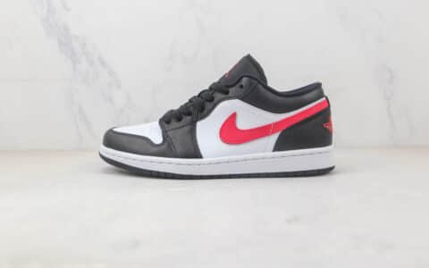 乔丹Air Jordan 1 Low纯原版本低帮AJ1黑白红勾板鞋 莆田乔丹AJ货源 货号：DC0774-004