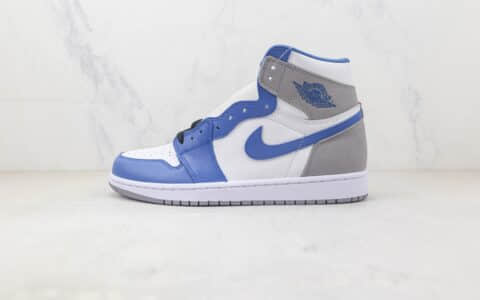 乔丹Air Jordan AJ1 Retro High纯原版本高帮AJ1白灰蓝色板鞋 天花板AJ1板鞋 货号：DZ5485-410