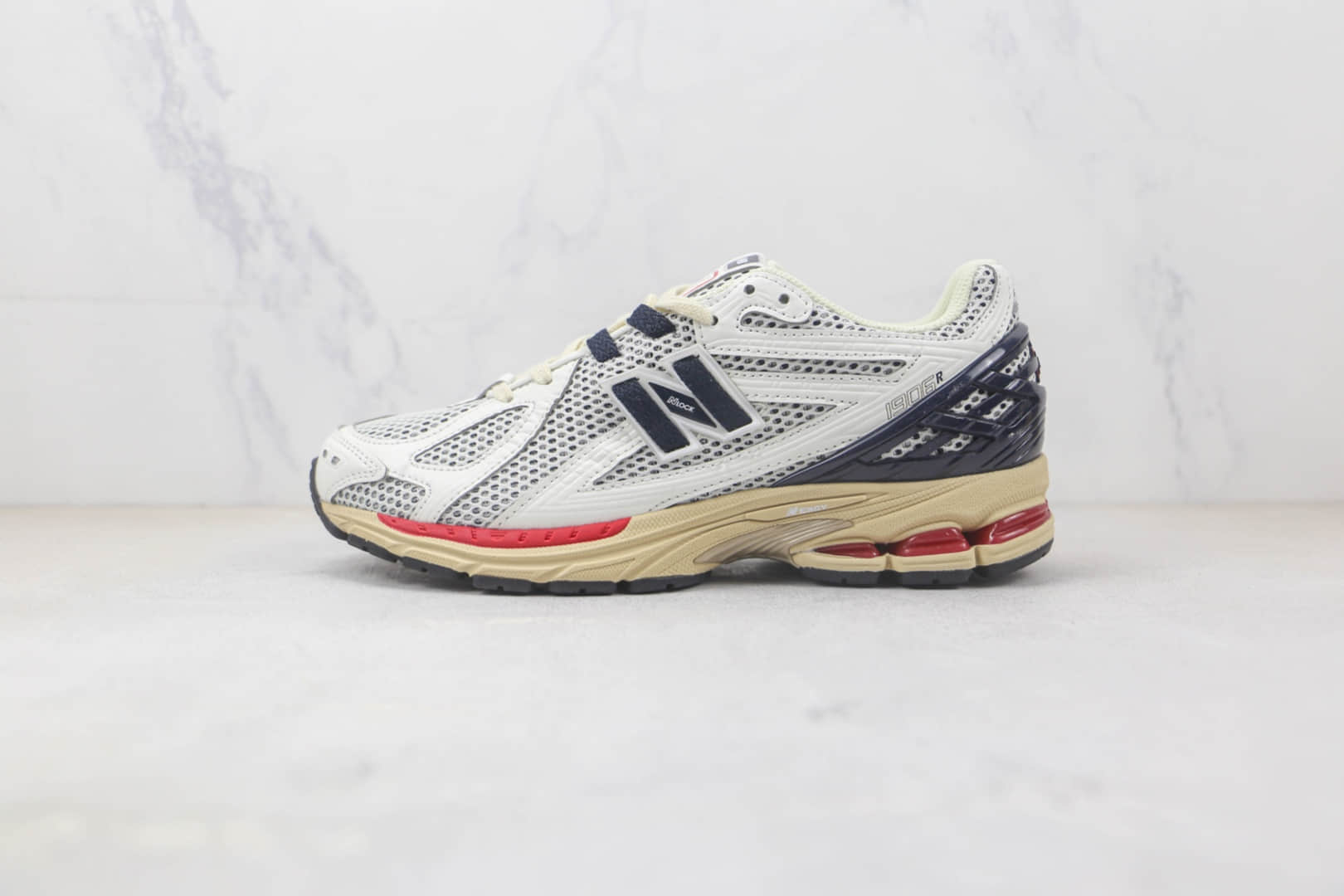 新百伦New Balance 1906纯原版本网布米白灰复古老爹鞋 新百伦NB1906复古慢跑鞋 货号：M1906RR