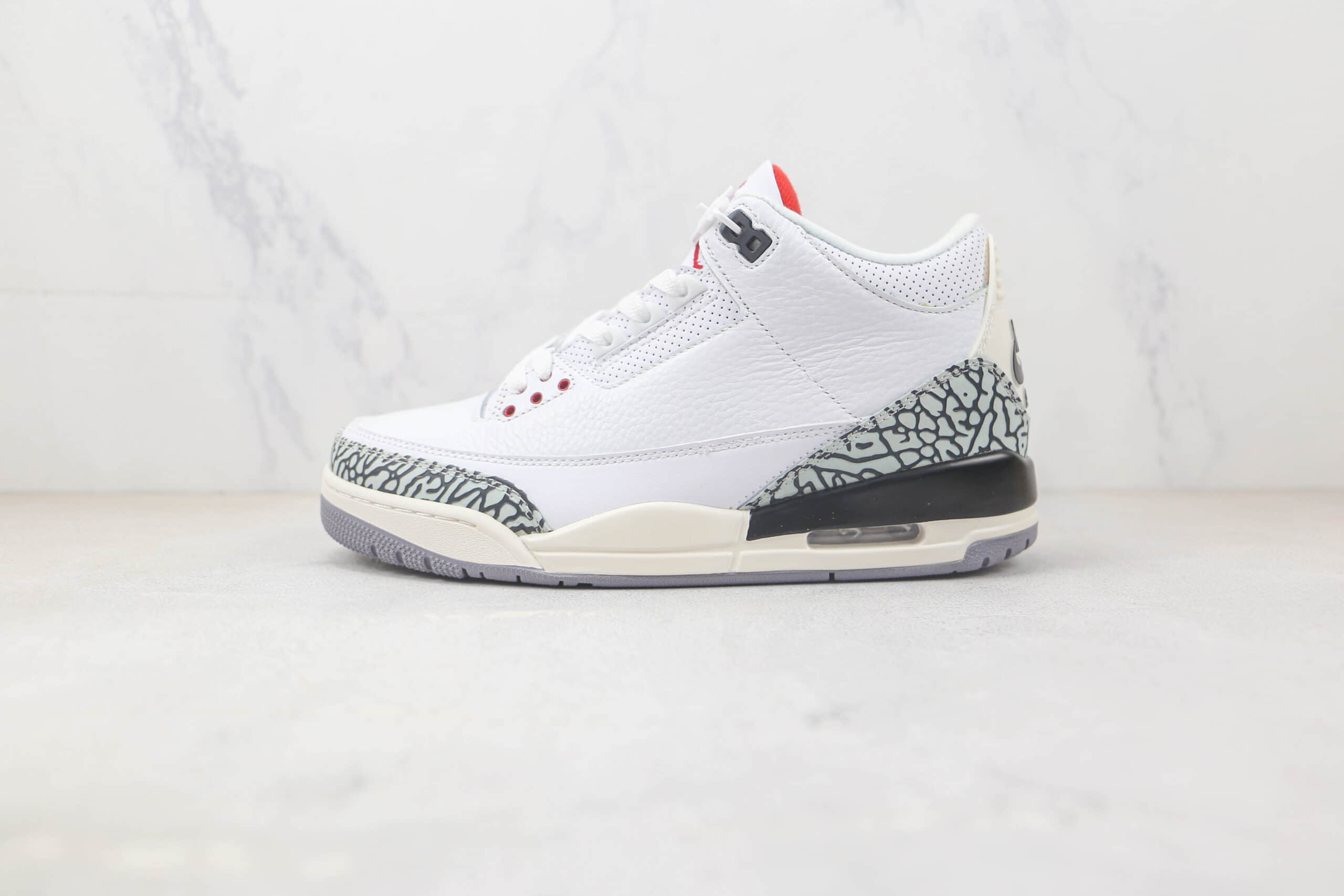 乔丹Air Jordan 3 Atmosphere纯原版本AJ3白灰爆裂纹篮球鞋 莆田天花板AJ系列篮球鞋 货号：DN3707-100