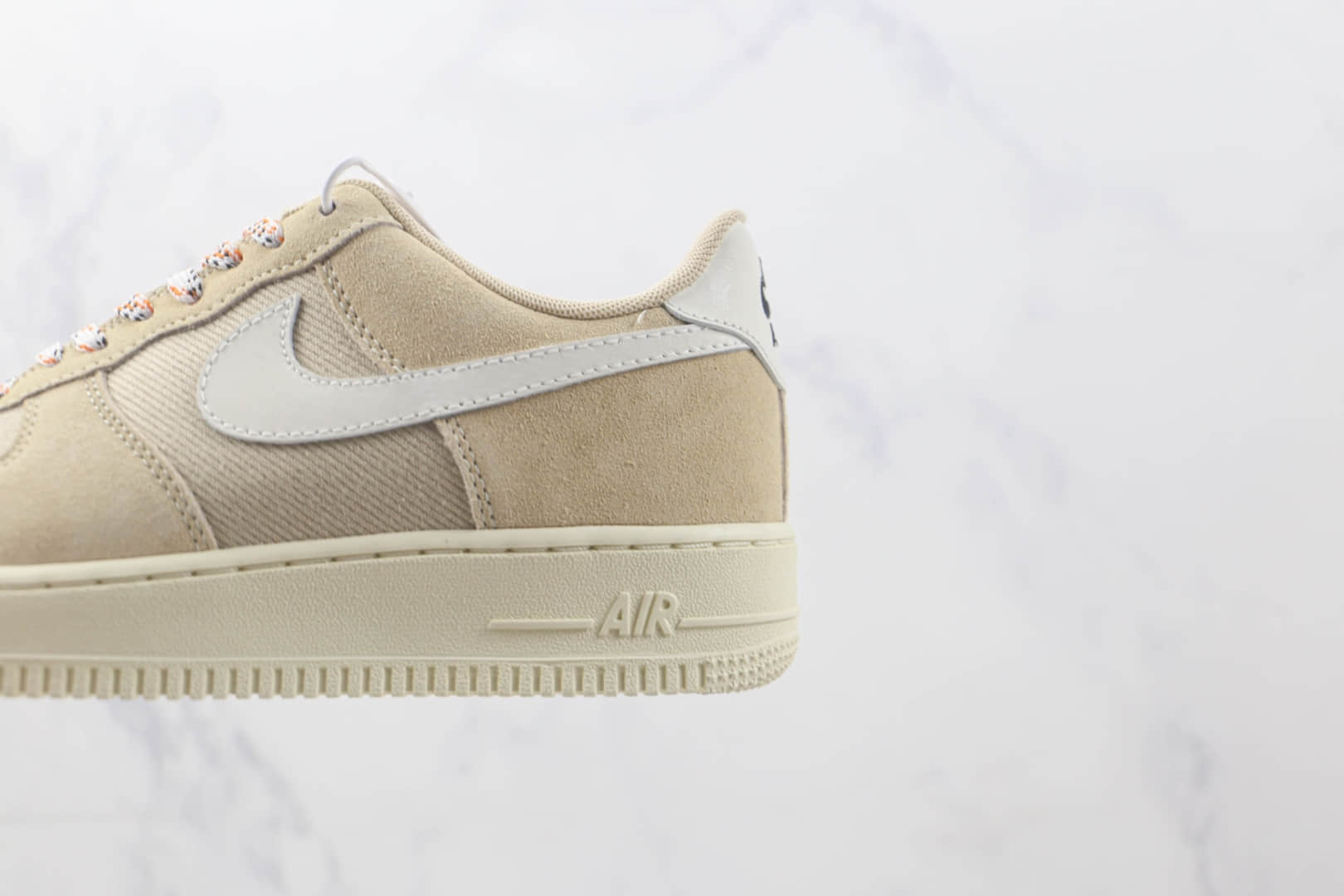 耐克Nike Air Force 1 Low 07纯原版本低帮空军一号淡黄白勾帆布面板鞋 耐克空军一号气垫板鞋 货号：DO9801-200