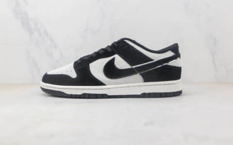 耐克Nike SB Dunk Low Pro纯原版本低帮SB DUNK麂皮黑白色板鞋 耐克SB DUNK滑板鞋 货号：ST1391-100