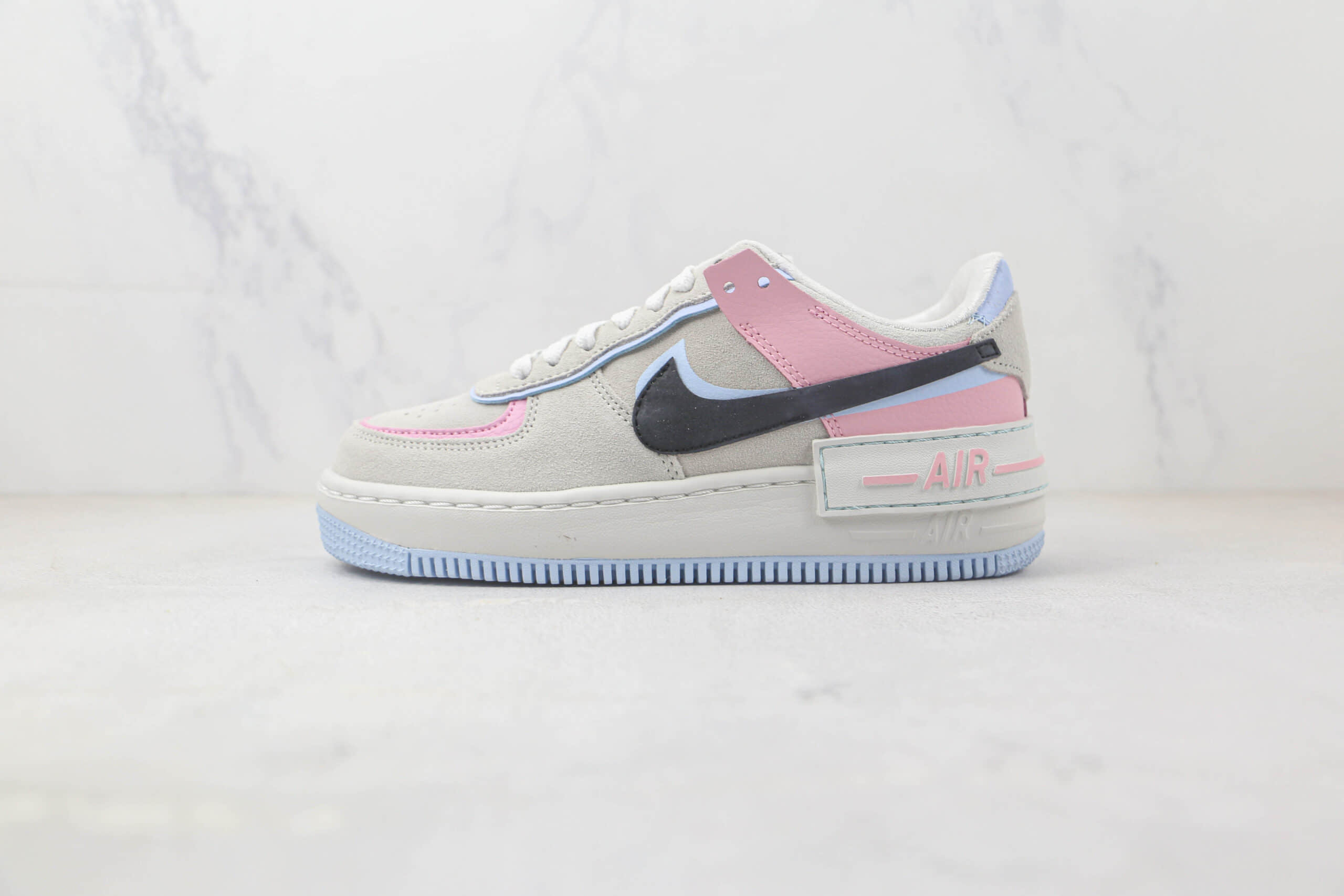 耐克Nike WMNS Air Force 1 Shadow纯原版本空军一号马卡龙配色板鞋 耐克空军一号校园板鞋 货号：DX3358-100