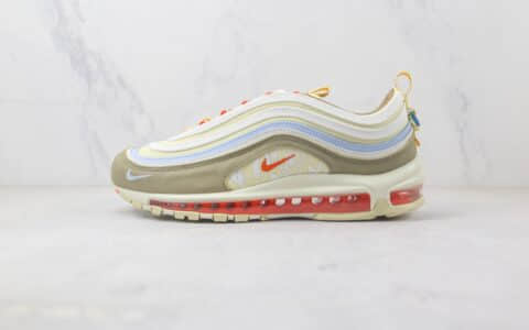 耐克Nike Air Max 97纯原版本Max系列子弹头黄棕色气垫鞋 莆田耐克Max系列 货号：DX6037-782