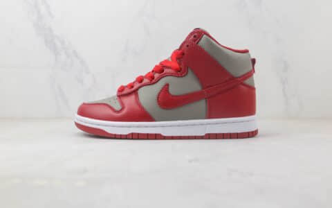 耐克Nike SB Dunk High纯原版本高帮DUNK红棕色板鞋 莆田耐克SB DUNK系列板鞋 货号：850477-001