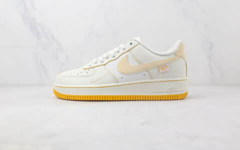 耐克Nike Air Force 1'07 Low Egg Yolk纯原版本空军一号咸蛋黄配色板鞋 耐克空军一号校园板鞋 货号：FB1839-222