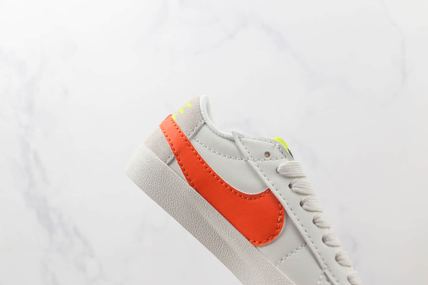 耐克Nike Blazer Low 77 Jumbo纯原版本低帮开拓者白橙色板鞋 耐克低帮开拓者校园板鞋 货号：DQ1470-103