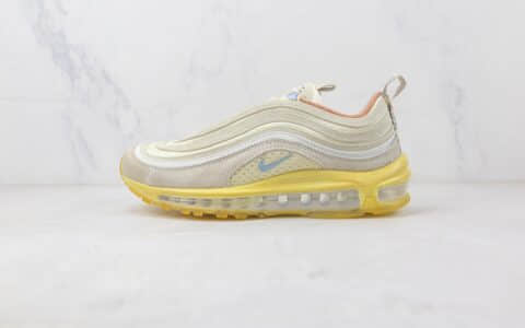 耐克Nike Air Max 97纯原版本Max97椰奶做旧配色子弹头系列气垫鞋 耐克Max系列气垫鞋 货号：DV1489-141
