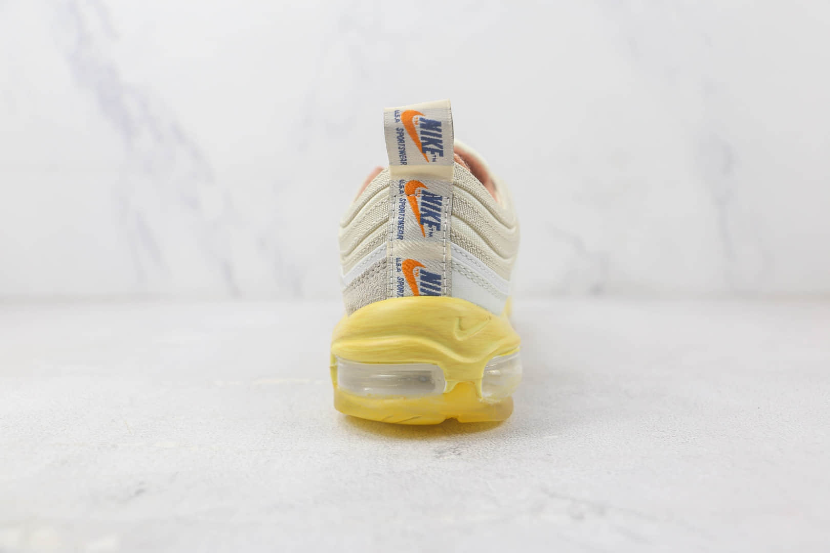 耐克Nike Air Max 97纯原版本Max97椰奶做旧配色子弹头系列气垫鞋 耐克Max系列气垫鞋 货号：DV1489-141