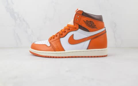 乔丹Air Jordan 1 Retro High纯原版本高帮AJ1爱马仕橙配色板鞋 莆田天花板AJ1系列 货号：DO9369-101