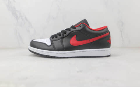 乔丹Air Jordan 1 Low纯原版本低帮AJ1黑白红色板鞋 莆田天花板AJ系列 货号：553558-063