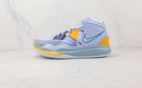 耐克Nike Kyrie Low 8 EP纯原版本欧文8代蓝黄色实战篮球鞋 耐克欧文系列篮球鞋 货号：DC9134-101