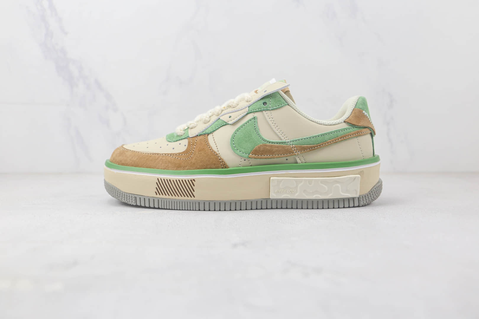 耐克Nike Air Force 1 Fontanka Cactus纯原版本低帮空军一号丰塔卡系列仙人掌配色板鞋 耐克空军一号校园系列板鞋 货号：CW6688-801