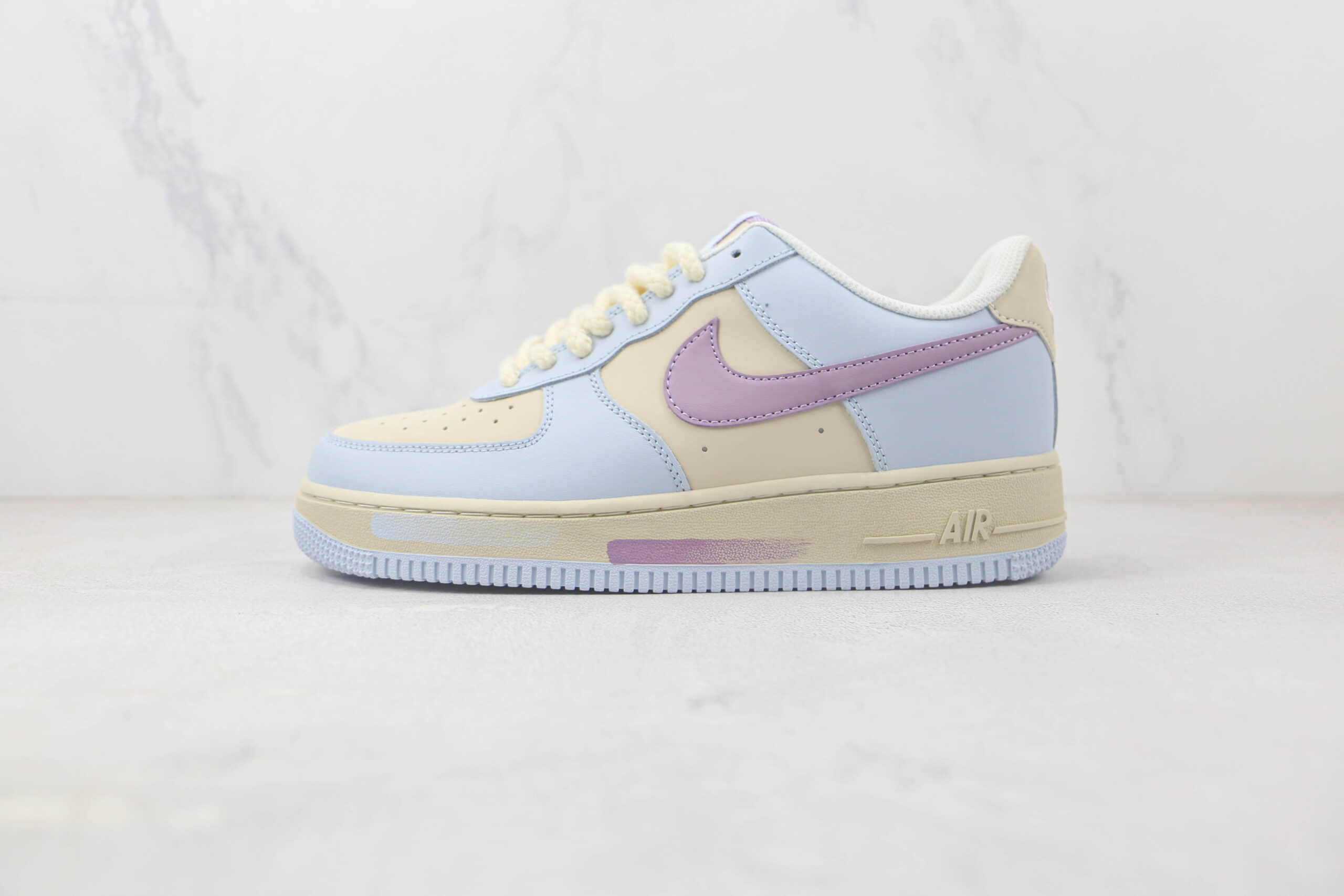 耐克Nike Air Force 1 Low 07 Jade Hare纯原版本低帮空军一号玉兔蓝紫黄配色板鞋 耐克空军一号定制款 货号：CW0088-111