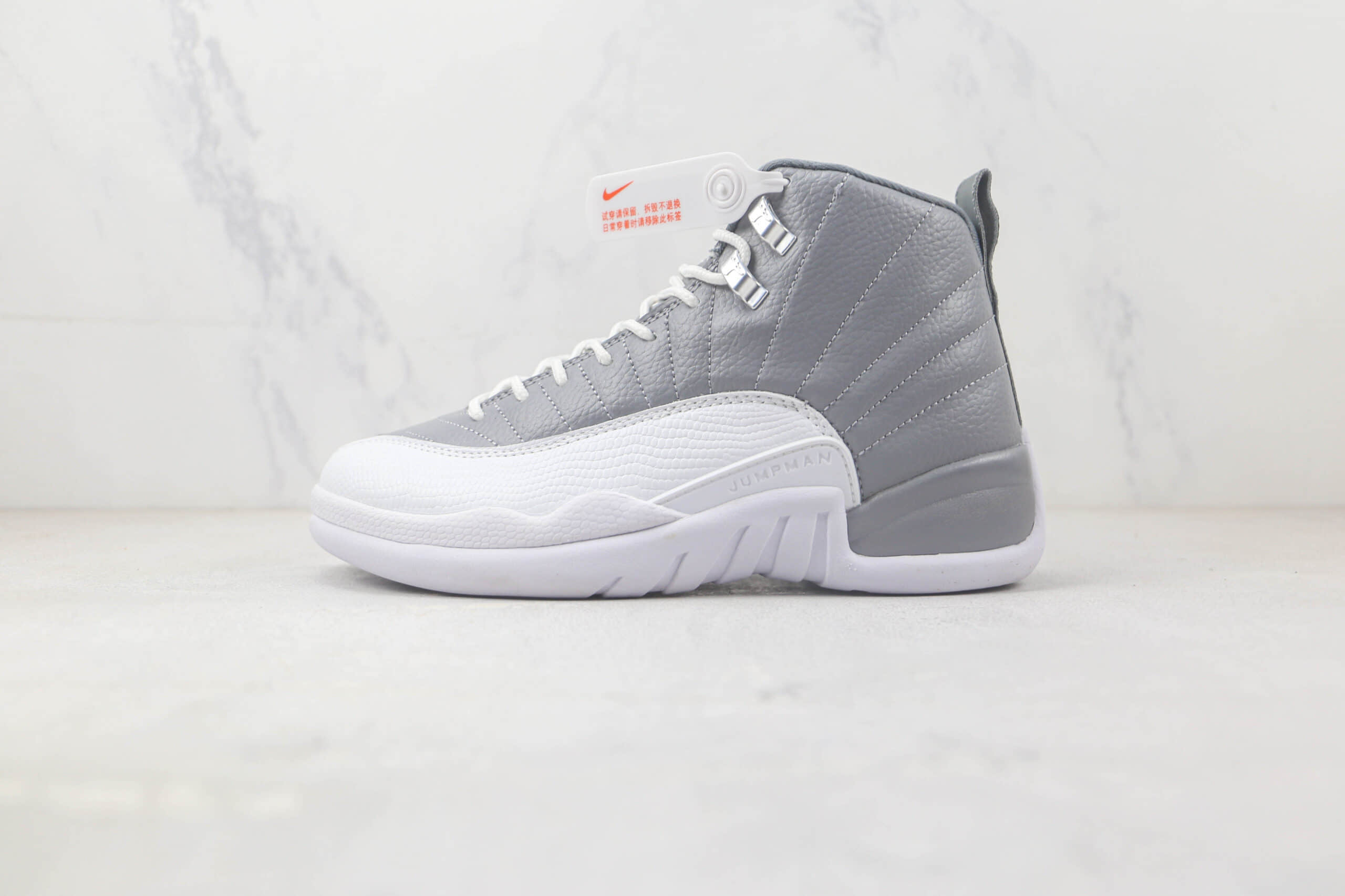 乔丹Air Jordan 12 Stealth纯原版本AJ12银白色篮球鞋 莆田天花板AJ系列 货号：CT8013-015